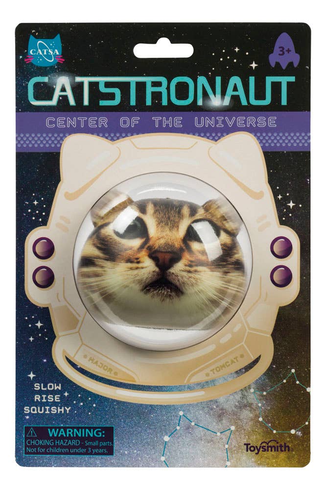 Toysmith - Toysmith Catstronaut Slow-Rise Squishy Ball