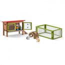 Schleich - Rabbit Hutch Farm Figurine Toys Play Set