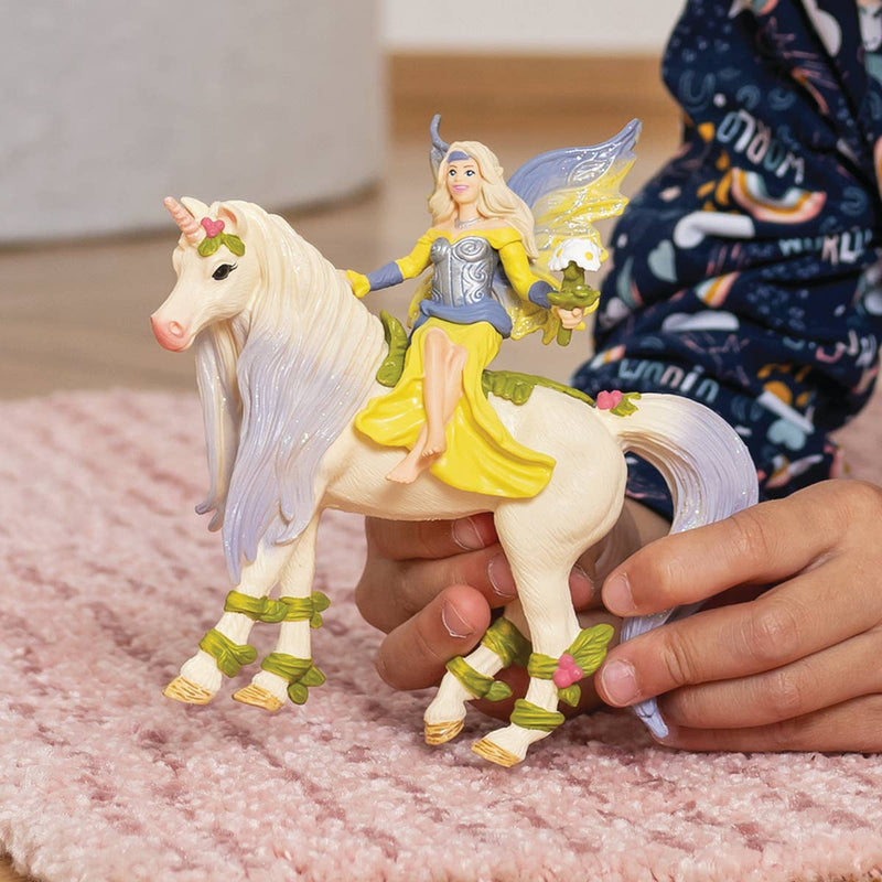 Schleich - Fairy Sera With Blossom Unicorn Fairy Toy Playset