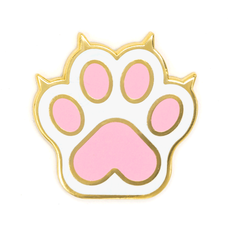 These Are Things - Cat Paw Enamel Pin: 1" wide