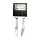 Vinca - Hologram Knife Fish Hook Earrings