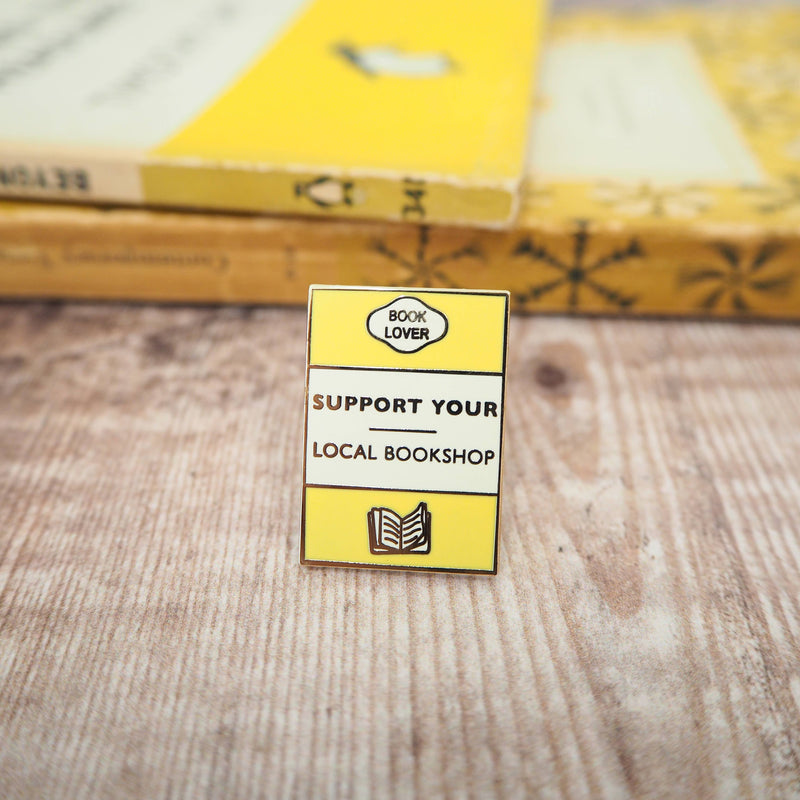 LiteraryEmporium - 'Support Your Local Bookshop' Book Lover Enamel Pin Badge