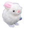 Toysmith - Farm Fresh White Fuzzy Bunny Wind Ups, Spring, Hopping