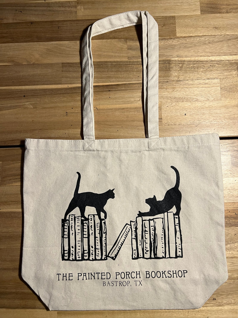 Painted Porch Bookshop Cats Tote Bag