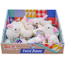 Toysmith - Farm Fresh White Fuzzy Bunny Wind Ups, Spring, Hopping