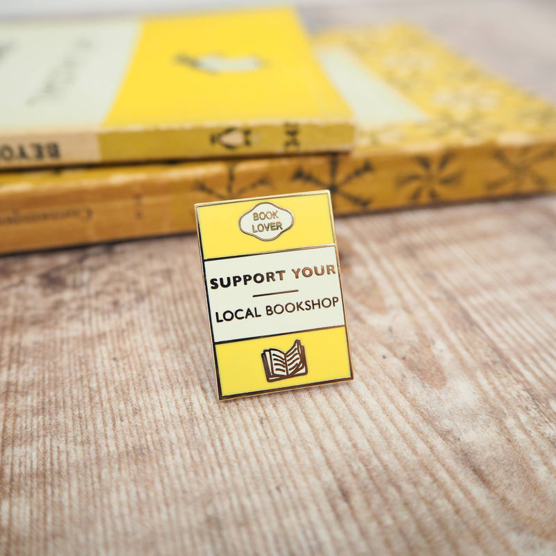 LiteraryEmporium - 'Support Your Local Bookshop' Book Lover Enamel Pin Badge