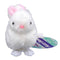 Toysmith - Farm Fresh White Fuzzy Bunny Wind Ups, Spring, Hopping