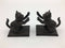 inVintage - Cat Bookends Cast Iron S/2: 5.5*5.5*3.5 in