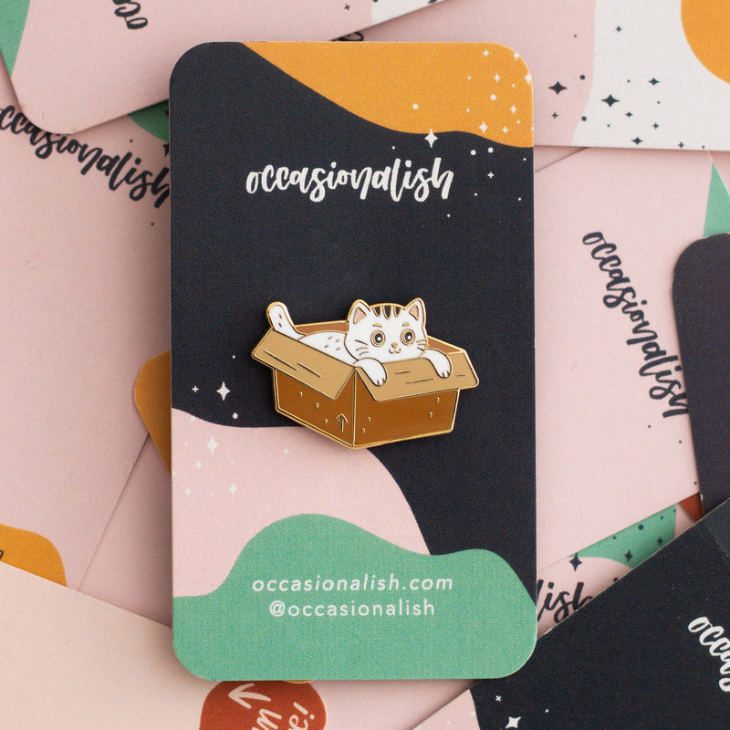 Occasionalish - Box Cat Enamel Pin