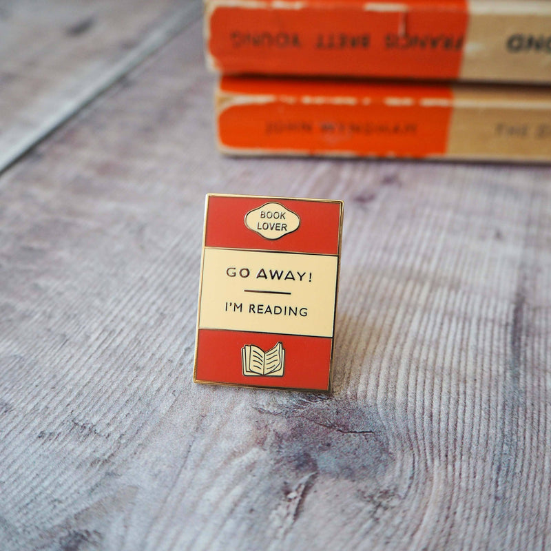 LiteraryEmporium - 'Go Away I'm Reading' Book Lover Enamel Pin Badge